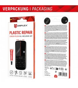 DISPLEX Scratch Repair Paste, Plastic Display Polish for Phones Tablets and Consoles, Removes Scratches and Restores Clarity, Easy Hand Polishing, Plastic Repair Screen Polish All-Inclusive Set