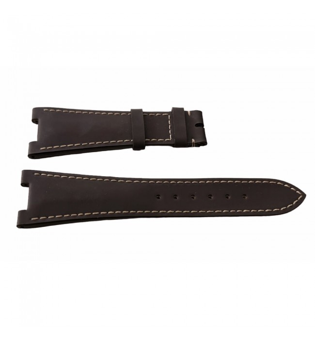 New Brown Leather Strap for Patek Philippe Watches (25 x 12 mm)