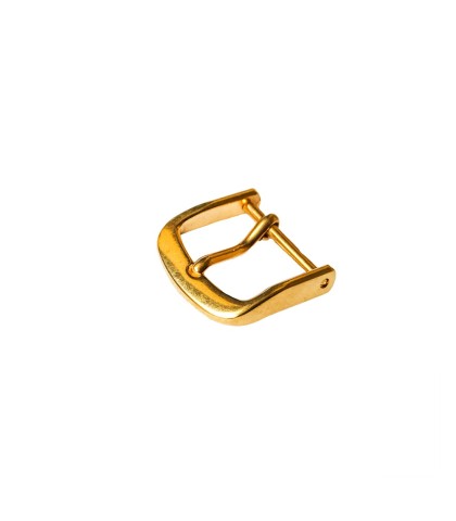 Yellow gold plated buckle for leather strap closure chrono unisex gold spring bar 16 mm