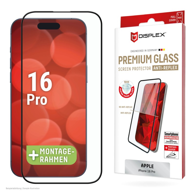 Premium защитно стъкло против отразяване за iPhone 16 Pro от Displex Premium защитно стъкло против отразяване за iPhone 16 Pro от Displex