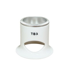Bergeon 2611-TB-3 loupe, white, biconvex, ventilation port, magnification x3.3