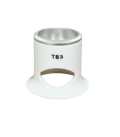 Bergeon 2611-TB-3 loupe, white, biconvex, ventilation port, magnification x3.3