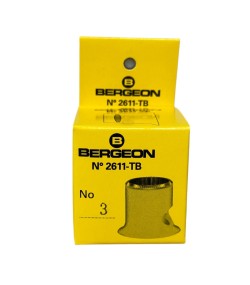 Bergeon 2611-TB-3 loupe, white, biconvex, ventilation port, magnification x3.3