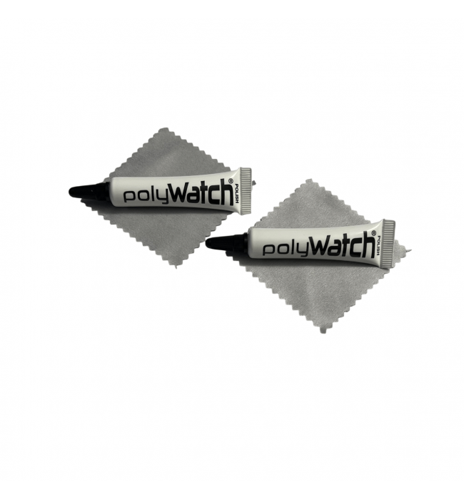PolyWatch Acrylic Crystal Polish Set with Wiping Cloths