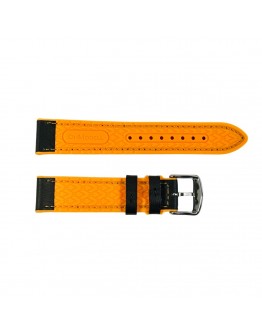 Daytona silicone and leather watch  ...