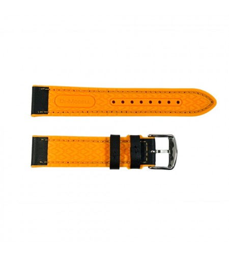 Daytona silicone and leather watch  ...
