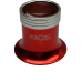 Horotec MSA 00.031-3 eyeglass loupe in aluminium anodised red with screwed ring x3.5