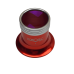 Horotec MSA 00.031-3 eyeglass loupe in aluminium anodised red with screwed ring x3.5