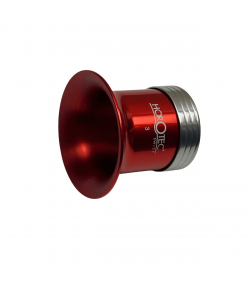 Horotec MSA 00.031-3 eyeglass loupe in aluminium anodised red with screwed ring x3.5