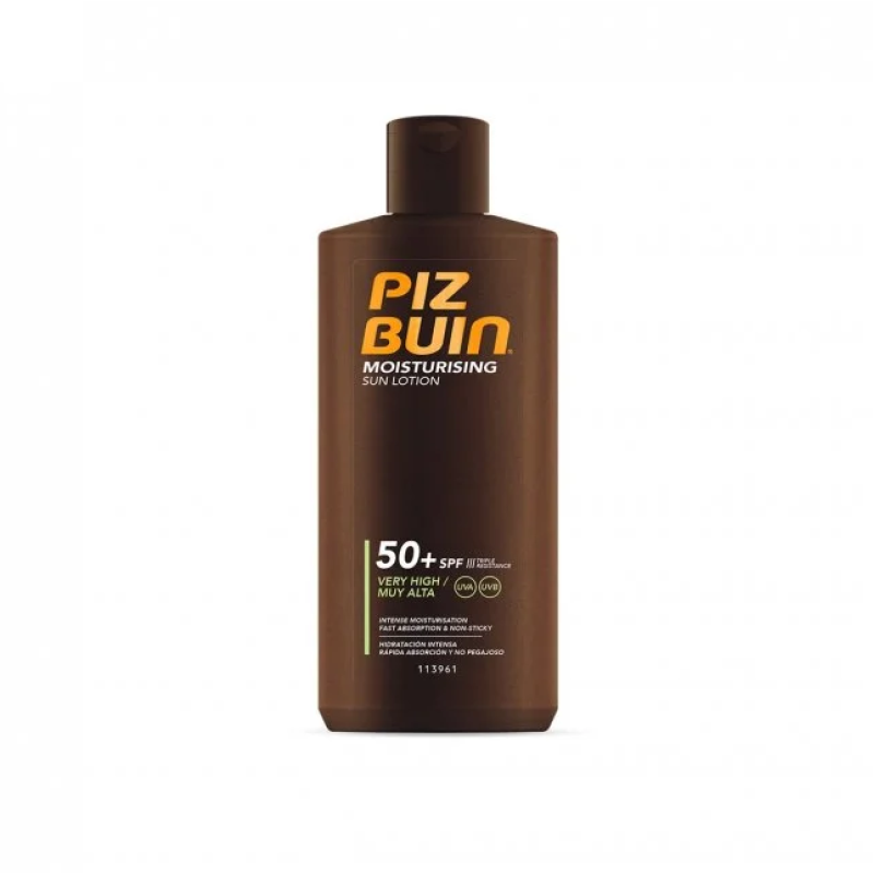 Слънцезащитен лосион Piz Buin с хидратиращ ефект SPF50+ 200ml Слънцезащитен лосион Piz Buin с хидратиращ ефект SPF50+ 200ml