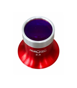 Лупа за очила Horotec MSA 00.031-2.5 с червен анодизиран алуминий x4