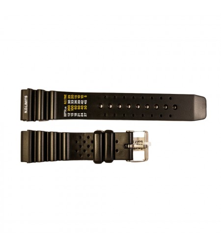 Rubber diver watch strap with decom ...
