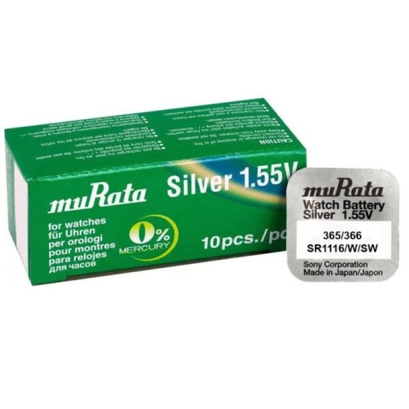 Батерии Murata/Sony 348 за кварцови часовници 1.55V Батерии Murata/Sony 348 за кварцови часовници 1.55V