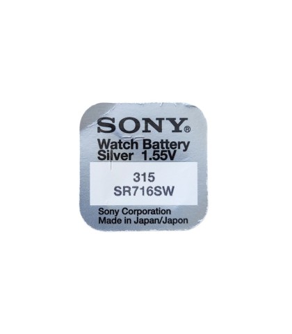 Sony 315 batteries for quartz watches with silver oxides 1.55 volts