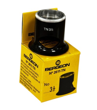 Bergeon 2611-TN 2.8x watchmaker eyeglasses loupe biconvex air 3.5