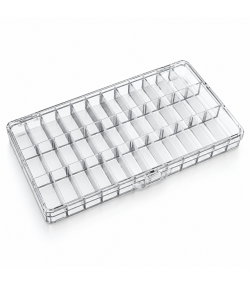 Selection box with hinged lid 36 compartments