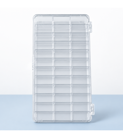 Selection box with hinged lid 36 compartments