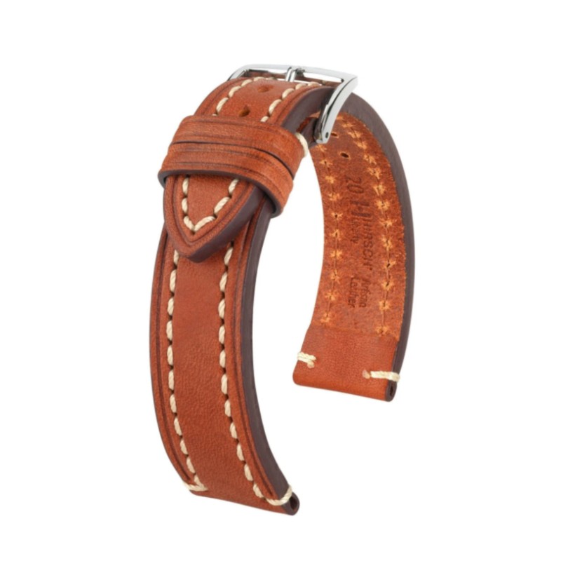Часовникова каишка Hirsch Liberty Artisan L от кафява телешка кожа 24 мм Часовникова каишка Hirsch Liberty Artisan L от кафява телешка кожа 24 мм