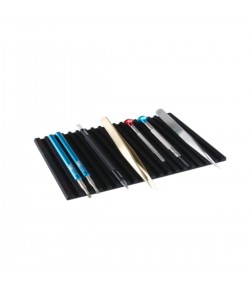 Horotec MSA 24.222 tool pad, black silicone anti-slip tray with 19 grooves
