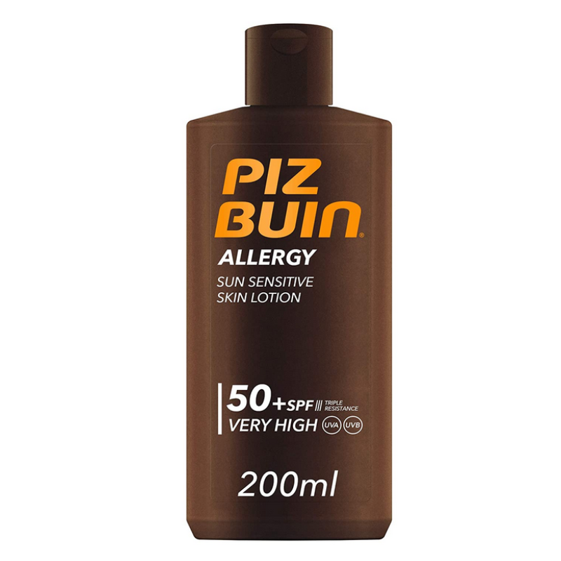 Piz Buin Allergy Лосион за чувствителна кожа на слънце SPF 50+, 200 мл Piz Buin Allergy Лосион за чувствителна кожа на слънце SPF 50+, 200 мл