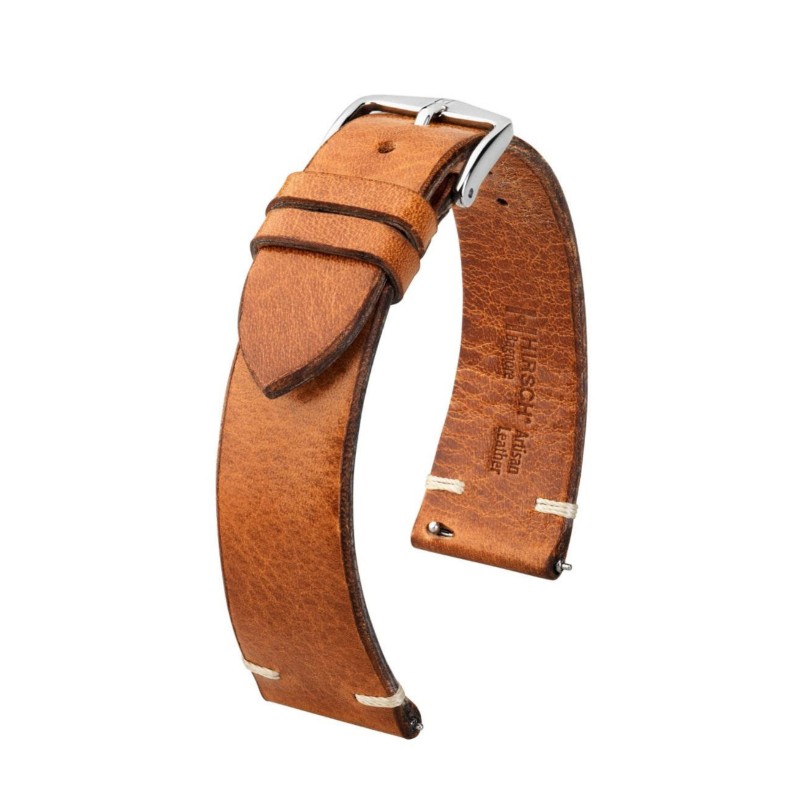 Кафява кожена каишка за часовник Hirsch Bagnore L 20 мм Кафява кожена каишка за часовник Hirsch Bagnore L 20 мм