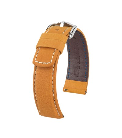 Hirsch Mariner L златисто кафява каишка от телешка кожа 20 мм