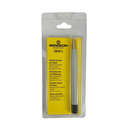 Bergeon 2834-L scratch brush brass pen Ø10mm 4mm