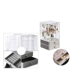 Gugita Elegant Transparent Grey Jewellery Organiser and Display Box