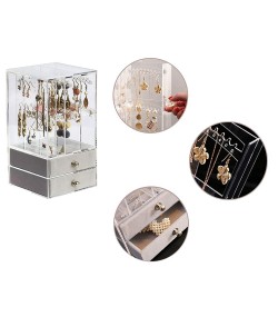 Gugita Elegant Transparent Grey Jewellery Organiser and Display Box