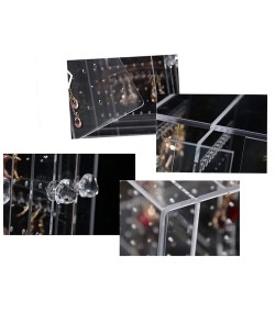Gugita Elegant Transparent Grey Jewellery Organiser and Display Box