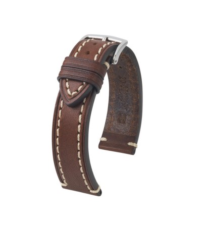 Кожена каишка за часовник Hirsch Liberty Artisan L кафява 22 мм