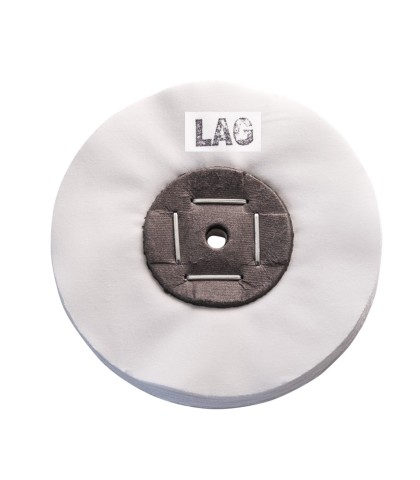 Merard Polishing wheel for finishing N° LAG, blanched percale textile, Ø 100 mm, 60 folds