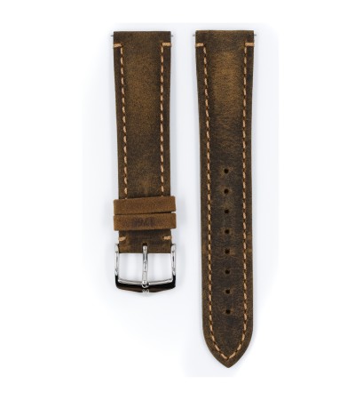 Hirsch Heritage L Brown Leather Watch Strap 22mm 05033070-2-22