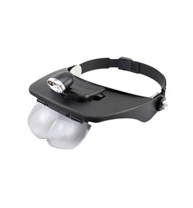 Bergeon 7826 binocular magnifier with adjustable visor 1.0x 1.5x 2.0x 2.5x 3.5x