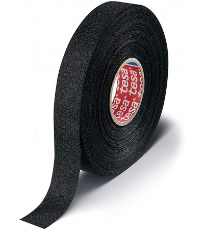 Tesa Black Fuzzy Fleece Interior Wire Loom Harness Tape for VW, Audi 19 m X 15 m