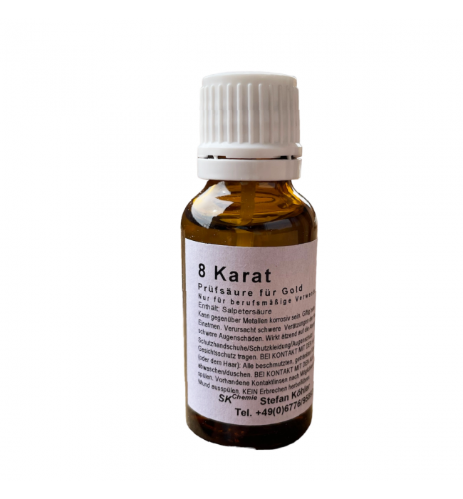Test Acid for Gold 8k 333 goldsmith 20ml Germany