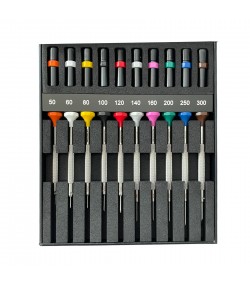 Bergeon 30081-AC10 set of 10 INOX watchmaker screwdrivers in box