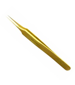 Черен месингов пинцет Horotec MSA12.303-4 с дълги и тънки връхчета, 110 мм