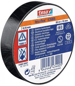 Tesa 53988-00001-00 insulating tape tesa® 53988 black (L x B) 20m x 19mm 1 Rolle(n)