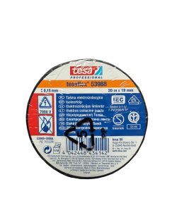 Tesa 53988-00001-00 insulating tape tesa® 53988 black (L x B) 20m x 19mm 1 Rolle(n)