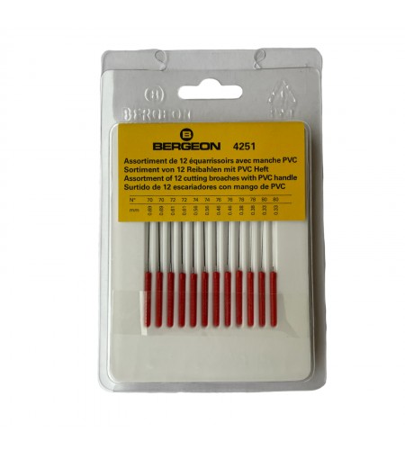 Bergeon 4251 set of 12 cutting broa ...