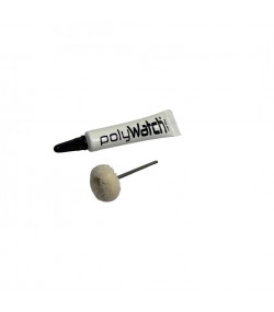 PolyWatch plastic watch crystal scratch remover polish with Scotch Brite miniature small polishing brushes fine 2.35mm
