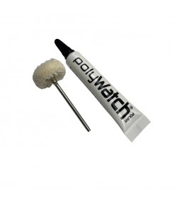 PolyWatch plastic watch crystal scratch remover polish with Scotch Brite miniature small polishing brushes fine 2.35mm