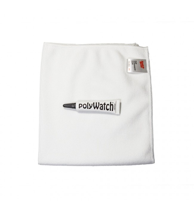 PolyWatch Plastic Watch Crystal Scratch Remover Polish with Scotch-Brite High Performance Wipe