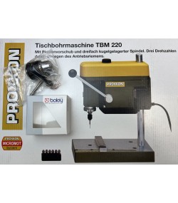 Настолна бормашина Proxxon TBM 220 85W 230V с 6 цанги и патрон