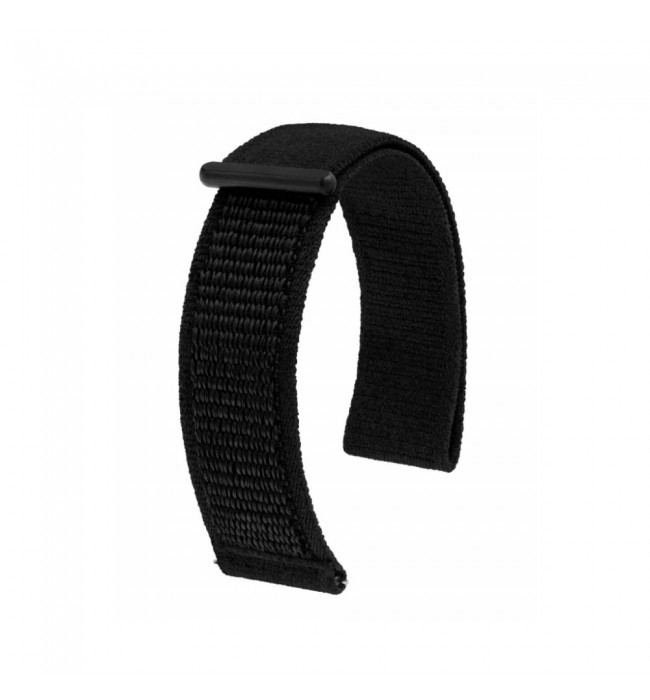 Velcro Black Watch Strap Soft, Elastic & Versatile, 20 mm