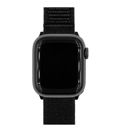Velcro Black Watch Strap Soft, Elastic & Versatile, 20 mm