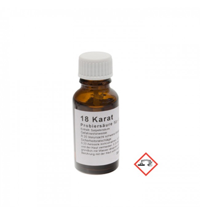 Test Acid for Gold 18k 750 Goldsmith 20ml Germany