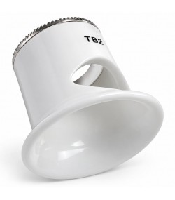 Bergeon 2611-TB-2 loupe, white, biconvex, ventilation port, magnification 5