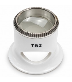Bergeon 2611-TB-2 loupe, white, biconvex, ventilation port, magnification 5